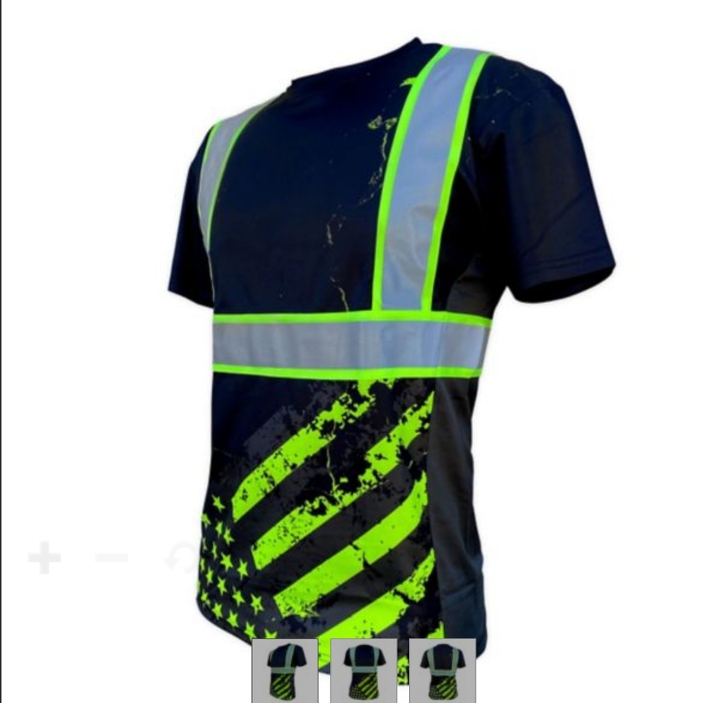 Safety Shirtz SS360 Stealth American Grit T-Shirt - Black